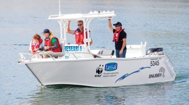 Tomahawk 580 Centre Console as a research vessel for the World Wildlife Fund on the water