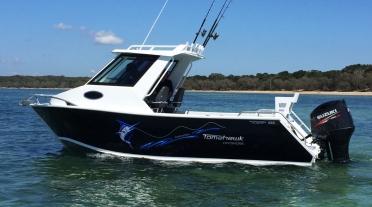 Formosa Aluminum Boat 6.6m on the water with suzuki outboard motor