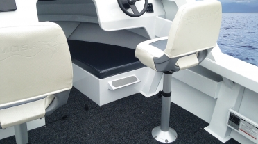 Adjustable Height Pole Seat for Half Cabin Aluminum Boat