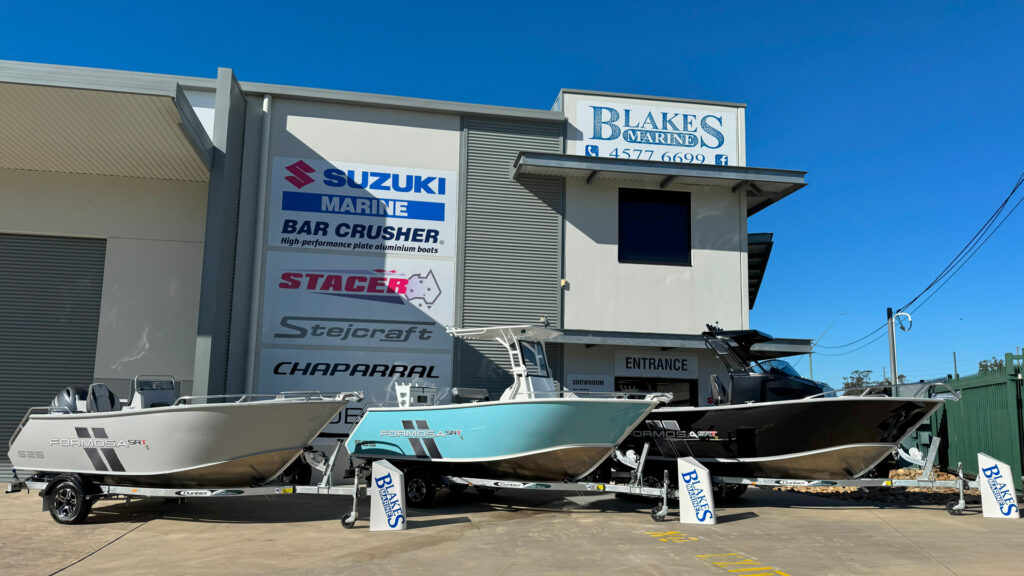 Formosa Marines Newest Dealer Blakes Marine. 3 Formosa Marine Boats the 525 Side Console, 565 Centre Console and the 595 Centre Cabin.