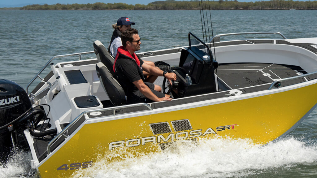 Formosa Marine Side Console - Formosa White Interior Yellow Sides